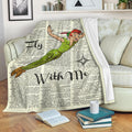 Fly With Me Peter Pan Fleece Blanket For Bedding Decor 1 - PerfectIvy