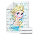 Frozen Song Lyric Elsa Fleece Blanket For Bedding Decor 4 - PerfectIvy