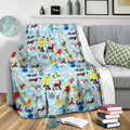 Funny Characters Dogs Fleece Blanket Gift Idea 3 - PerfectIvy