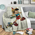 Funny Jiminy Cricket Pinocchio Fleece Blanket Bedding Decor Gift 3 - PerfectIvy