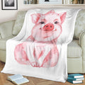 Funny Pig Fleece Blanket Gift For Pig Lover 2 - PerfectIvy