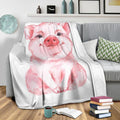 Funny Pig Fleece Blanket Gift For Pig Lover 3 - PerfectIvy