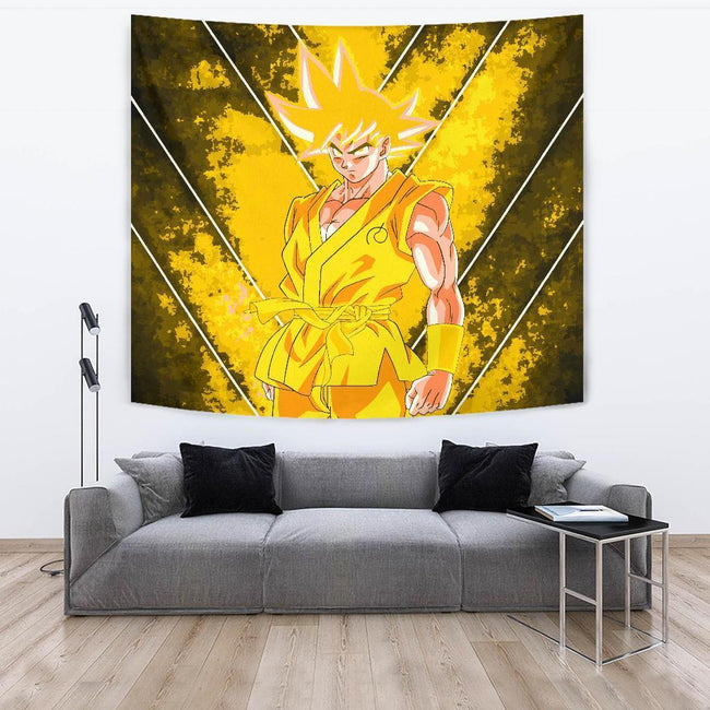Goku Yellow Tapestry For Dragon Ball Fan Gift 4 - PerfectIvy