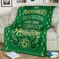 Great Ambition Slytherin Fleece Blanket Harry Potter Bedding Decor 2 - PerfectIvy