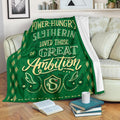 Great Ambition Slytherin Fleece Blanket Harry Potter Bedding Decor 1 - PerfectIvy