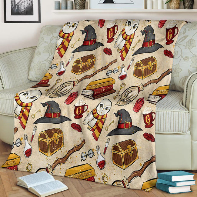 Gryffindor House Fleece Blanket For Harry Potter Bedding Decor Gift 2 - PerfectIvy