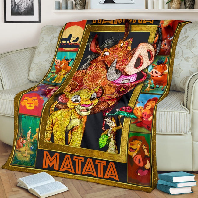 Hakuna Matata Lion King Fleece Blanket Fan Gift Idea 1 - PerfectIvy
