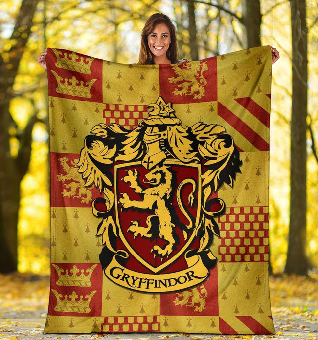 Harry Potter Gryffindor Fleece Blanket House Badge Fan Gift 1 - PerfectIvy