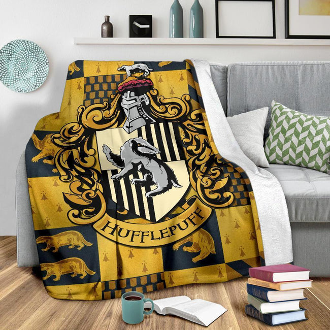 Harry Potter Hufflepuff Fleece Blanket House Badge Fan Gift 4 - PerfectIvy