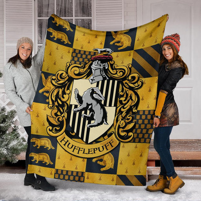 Harry Potter Hufflepuff Fleece Blanket House Badge Fan Gift 6 - PerfectIvy