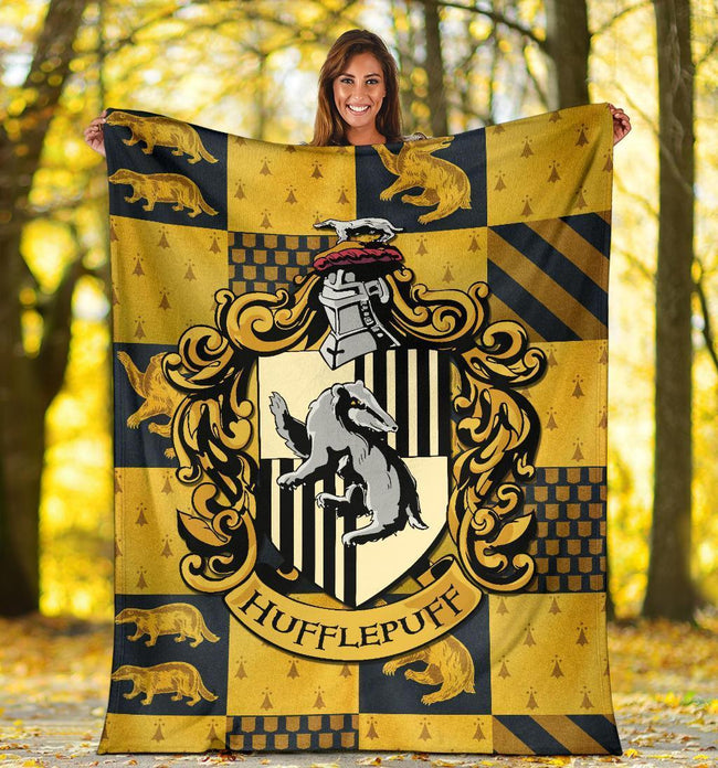 Harry Potter Hufflepuff Fleece Blanket House Badge Fan Gift 1 - PerfectIvy