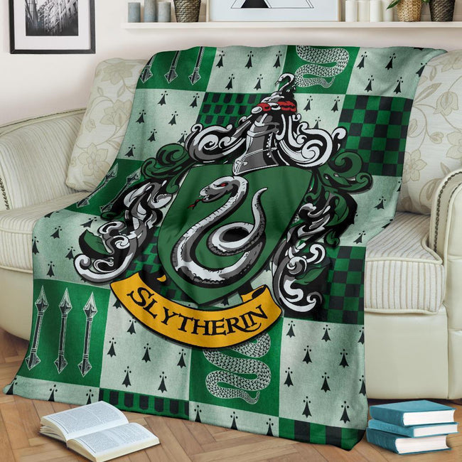 Harry Potter Slytherin Fleece Blanket House Badge Fan Gift 3 - PerfectIvy