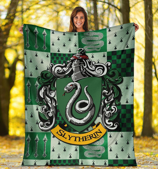 Harry Potter Slytherin Fleece Blanket House Badge Fan Gift 1 - PerfectIvy