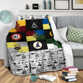 Harry Potter Symbols Fleece Blanket Fan Gift Idea 3 - PerfectIvy