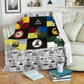 Harry Potter Symbols Fleece Blanket Fan Gift Idea 1 - PerfectIvy