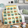 Hippie Van Car Fleece Blanket Funny Gift Idea 3 - PerfectIvy