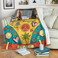 Hippie Van Horse Fleece Blanket Funny Gift For Horse Lover 1 - PerfectIvy
