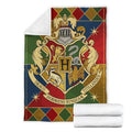 Hogwarts Badges Harry Potter Fleece Blanket For Bedding Decor 4 - PerfectIvy