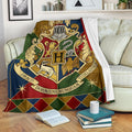 Hogwarts Badges Harry Potter Fleece Blanket For Bedding Decor 1 - PerfectIvy