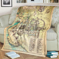 Hogwarts Map Fleece Blanket Custom For Harry Potter Fans 3 - PerfectIvy