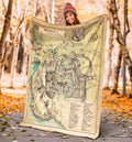 Hogwarts Map Fleece Blanket Custom For Harry Potter Fans 5 - PerfectIvy