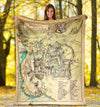 Hogwarts Map Fleece Blanket Custom For Harry Potter Fans 1 - PerfectIvy