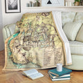Hogwarts Map Fleece Blanket Custom For Harry Potter Fans 2 - PerfectIvy