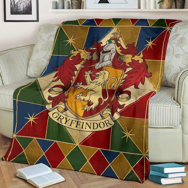 House Badge Gryffindor Fleece Blanket Harry Potter Bedding Decor 1 - PerfectIvy