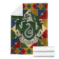 House Badge Slytherin Fleece Blanket Harry Potter Bedding Decor 4 - PerfectIvy