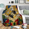 House Hufflepuff Badge Fleece Blanket For Harry Potter Bedding Decor 3 - PerfectIvy