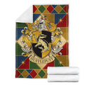 House Hufflepuff Badge Fleece Blanket For Harry Potter Bedding Decor 4 - PerfectIvy
