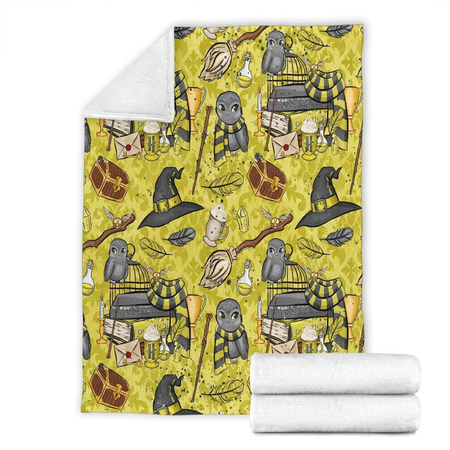 Hufflepuff House Fleece Blanket For Harry Potter Bedding Decor Gift 4 - PerfectIvy