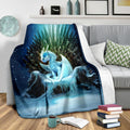 Ice Dragon Throne Fleece Blanket Game Of Throne Bedding Decor 3 - PerfectIvy
