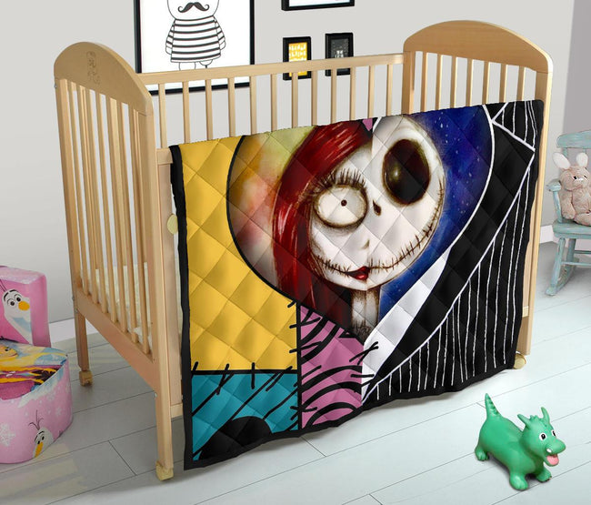 Jack & Sally Love Quilt Blanket Half Face Mixed Gift Idea 12 - PerfectIvy