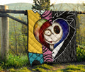 Jack & Sally Love Quilt Blanket Half Face Mixed Gift Idea 8 - PerfectIvy