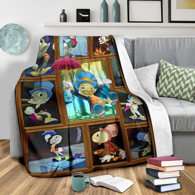 Jiminy Cricket Fleece Blanket Cartoon Fan Gift Idea 4 - PerfectIvy
