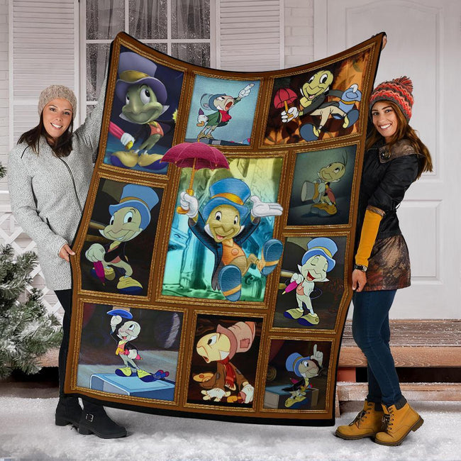 Jiminy Cricket Fleece Blanket Cartoon Fan Gift Idea 6 - PerfectIvy