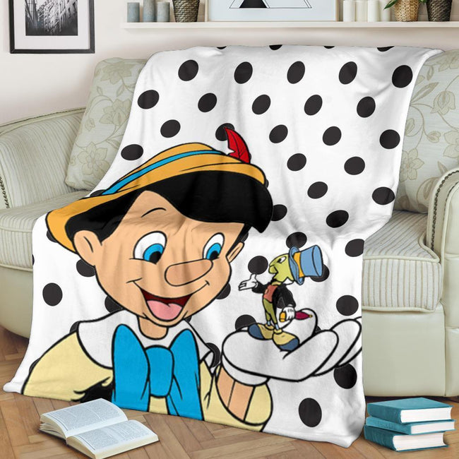 Jiminy Cricket Pinocchio Fleece Blanket For Bedding Decor 2 - PerfectIvy