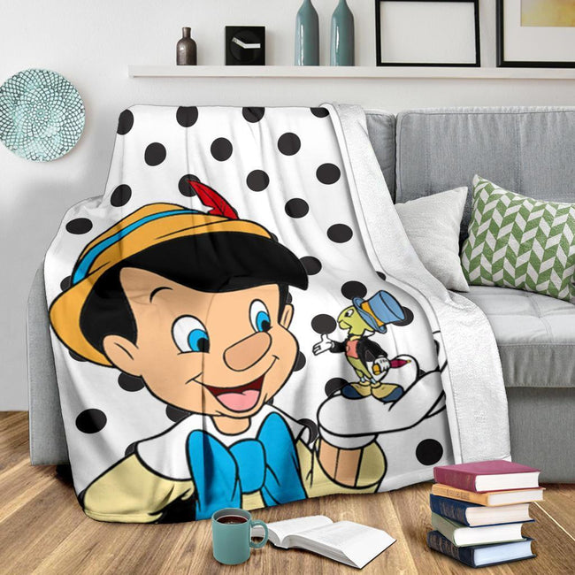 Jiminy Cricket Pinocchio Fleece Blanket For Bedding Decor 3 - PerfectIvy