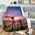 Keep On Believing Cowboy And Buzz Lightning Fleece Blanket 3 - PerfectIvy