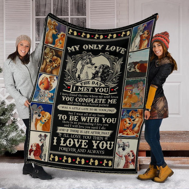 Lady And The Tramp Fleece Blanket My Only Love The Day I Met You 6 - PerfectIvy