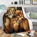 Lady And The Tramp In Love Fleece Blanket 3 - PerfectIvy