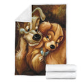Lady And The Tramp In Love Fleece Blanket 4 - PerfectIvy