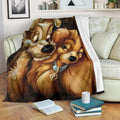 Lady And The Tramp In Love Fleece Blanket 1 - PerfectIvy