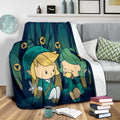 Legend Of Zelda Fleece Blanket Chibi Style Bedding Decor Gift 3 - PerfectIvy