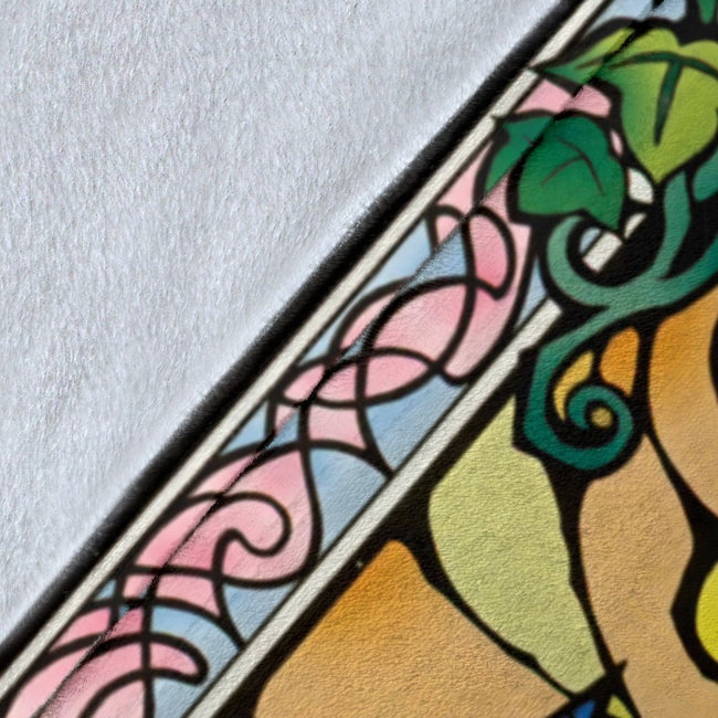 Legend Of Zelda Fleece Blanket Stain Glasses Style Bedding Decor Gift 5 - PerfectIvy