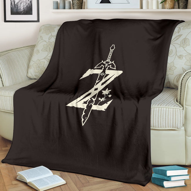 Legend Of Zelda Sword Symbol Fleece Blanket Bedding Decor Gift 2 - PerfectIvy
