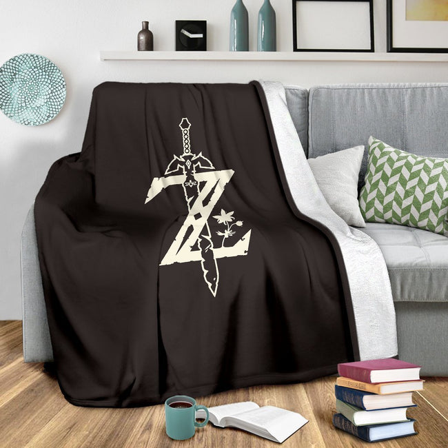 Legend Of Zelda Sword Symbol Fleece Blanket Bedding Decor Gift 3 - PerfectIvy