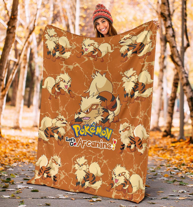 Let's Go Arcanine Pokemon Fleece Blanket For Fan Gift 5 - PerfectIvy