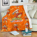 Let's Go Blaziken Pokemon Fleece Blanket Fan Gift Idea 2 - PerfectIvy